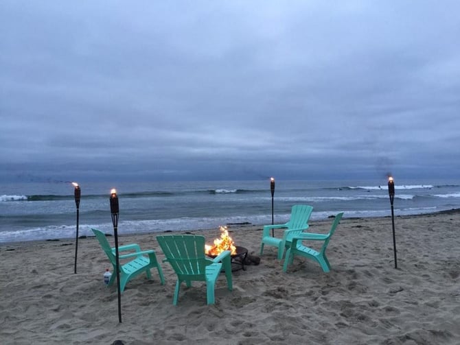 Bonfire on Mission Beach San Diego